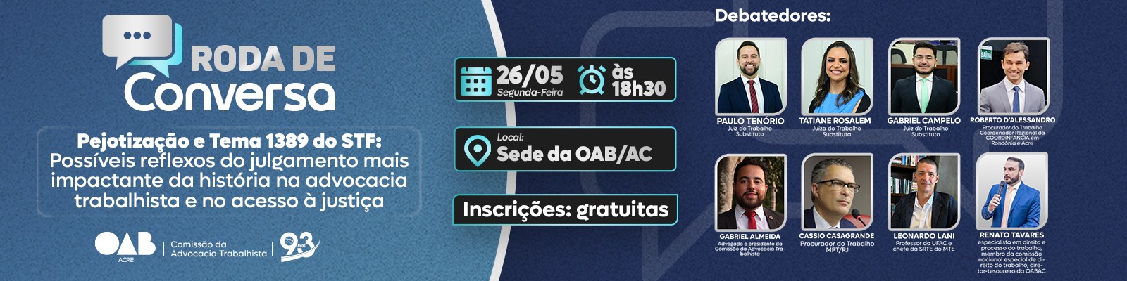 Roda de Conversa: Pejotização e Tema 1389 do STF